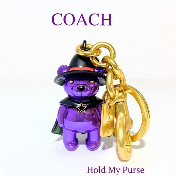Coach Accessories - COACH Halloween Costume Bear Witch Keychain Bag Charm NWT